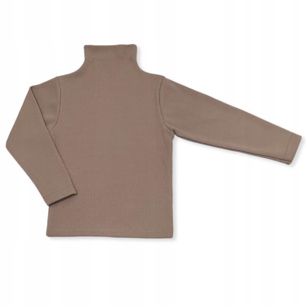 Barn HALV POLTROCKA 140 BOMULL RIBBAD ELASTISK POLTROCKA DARTOMIK CAPPUCCINO