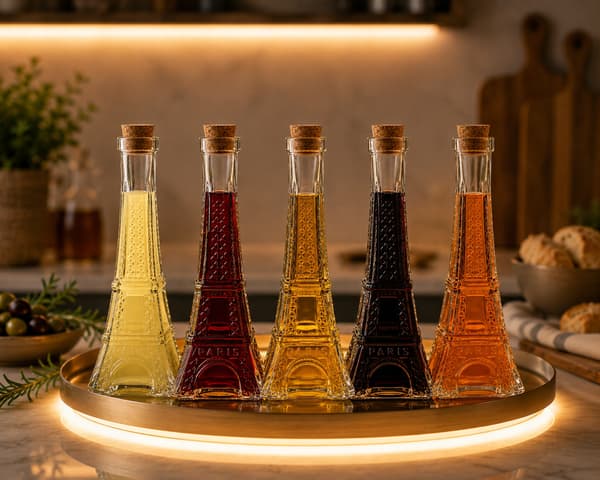 5x Paris Tower glasflaska 200ml för alkohol vin bröllopspresent