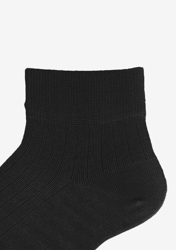 Damesokker i bomuld sorte med komfortabel elastik Cotton Classic 36/40