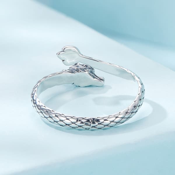 Justerbar silverring DRAGON, silver 925