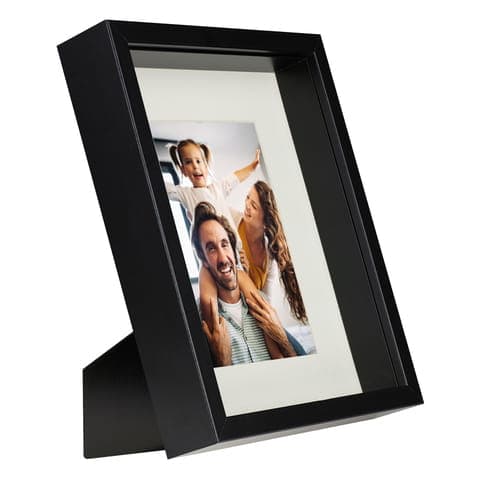 3D fotoramme dyb skyggeboks 20x25 cm rektangulær sort