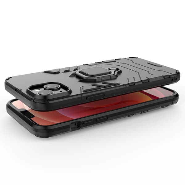 Ring Armor cover til iPhone 14 Pro Max pansret cover magnetisk holder ring sort