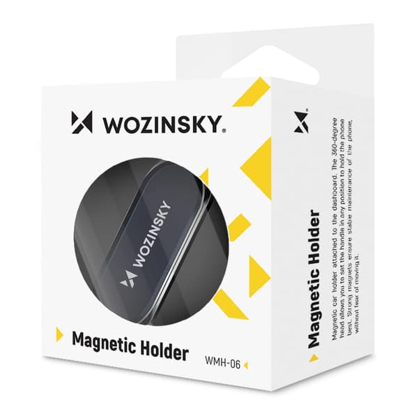 Wozinsky Selvklæbende Magnetisk Bilmontering 360° til Instrumentbræt Sølv (WMH-06)