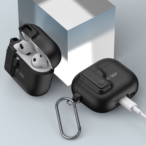 TECH-PROTECT SLIM HOOK APPLE AIRPODS 4 SVART
