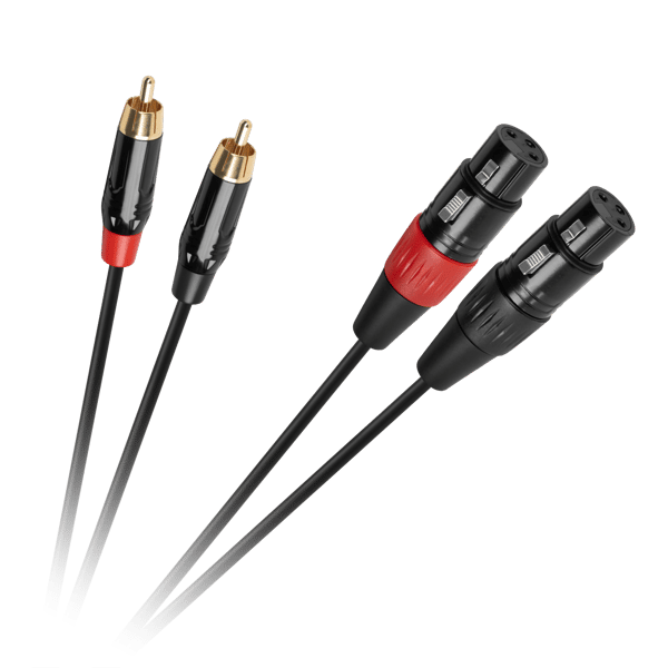 Cabletech XLR - 2RCA -liitäntäkaapeli 1m