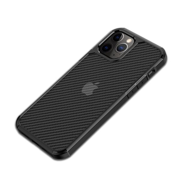 Crong Hybrid Carbon - iPhone 12 Pro Max cover (sort)
