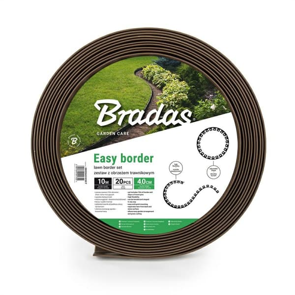 SÆT MED GRÆSKANT 40 mm NEM AFGRÆSNING BRUN