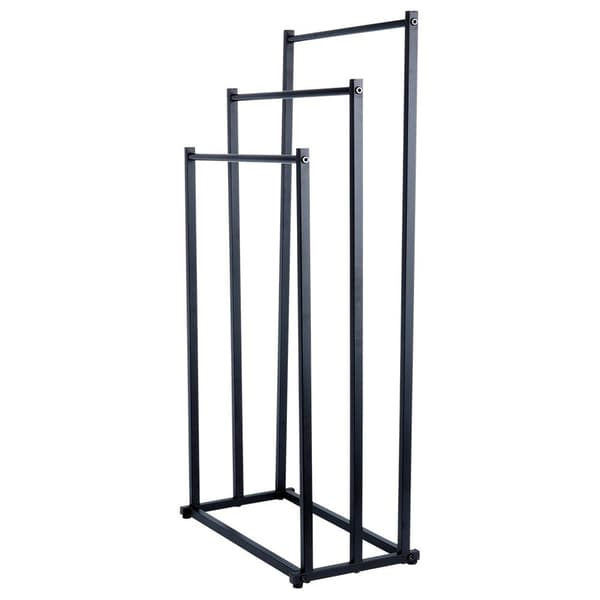 stående metal sort håndklædeholder