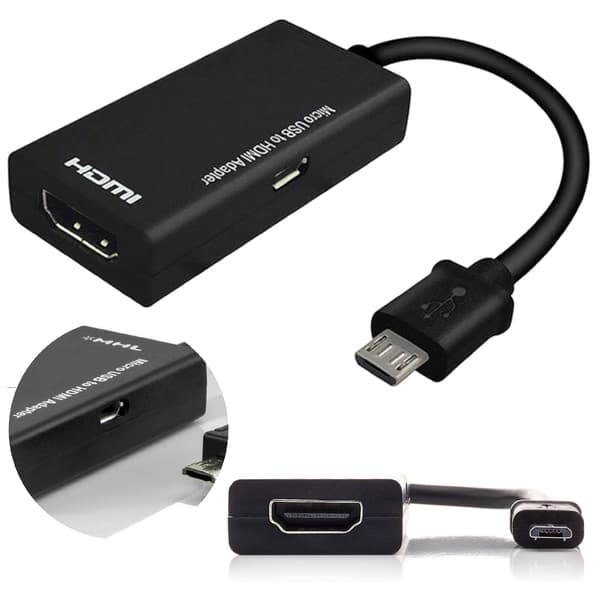 Adapter micro USB 5-pin till HDMI MHL-konverter