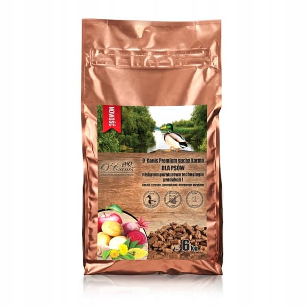 O'Canis Premium 6 kg torrfoder för hundar med anka