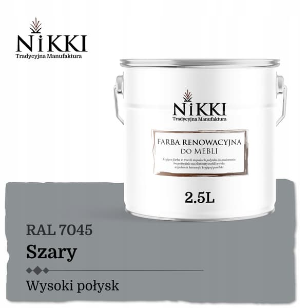 MALING TIL KØKKENMØBLER SKABSFRONTER GRÅ RAL7045 GLANS 2,5L