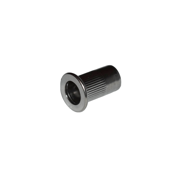 Rostfria cylindriska nitmutter A2 M6x16. 20 st. Klämområde 3-4,5 mm