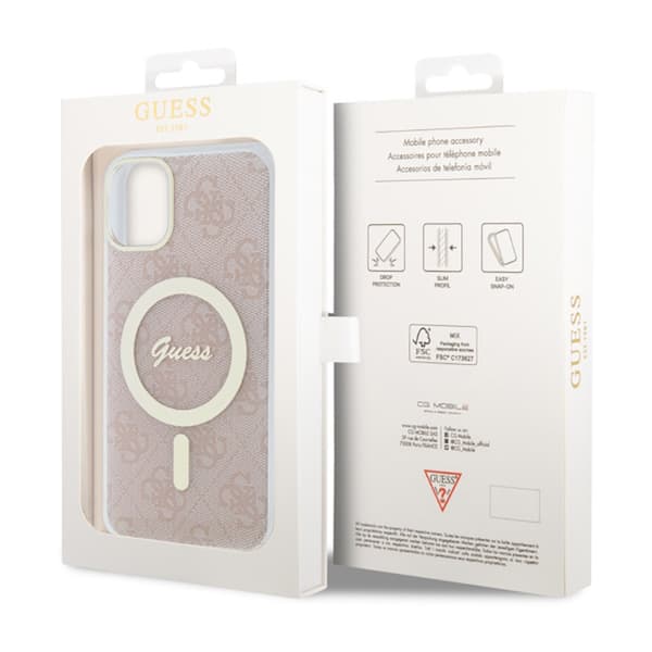 Guess 4G MagSafe - iPhone 11 cover (lyserød)