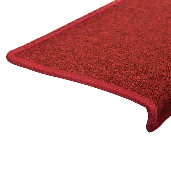 vidaXL Trappmattor 15 st 65x21x4 cm röda rektangulära kanter