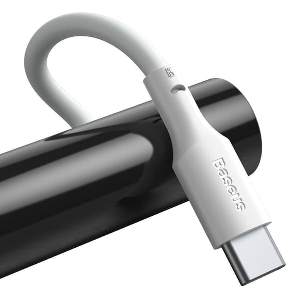Baseus Simple Wisdom USB til USB-C kabel, 40W, 5A, 1,5m (hvid) 2 stk.