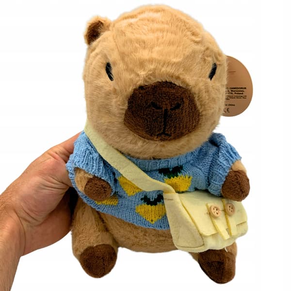 Capybara Plyslegetøjstrøje med pose Plyslegetøj 25 cm