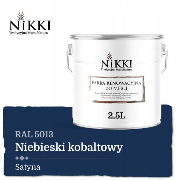 Möbelfärg för köksfronter kobaltblå RAL5013 satin 2,5L