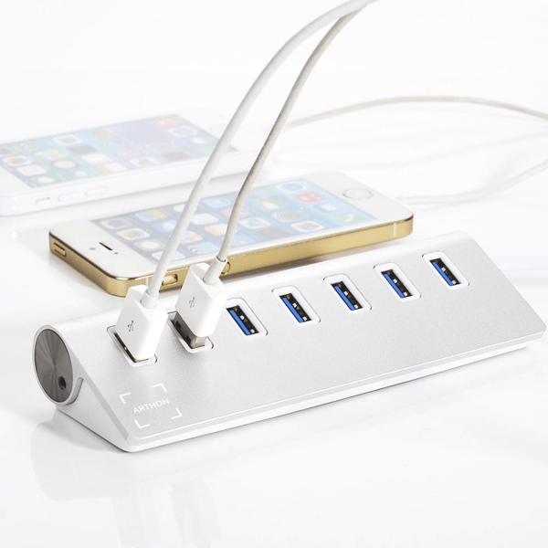 7-port USB 3.0 aluminium 1x7 hub