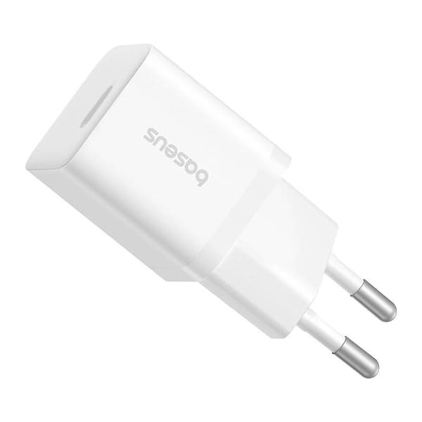 Baseus GaN5 mini 1C laddare, 25W (vit)