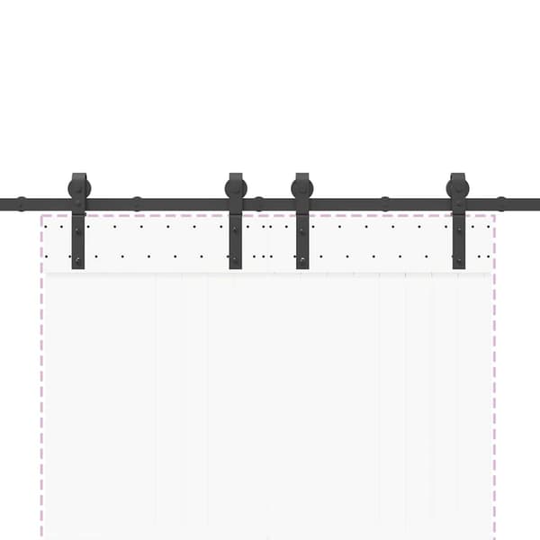 vidaXL monteringssystem til skydedør, 200 cm, stål, sort