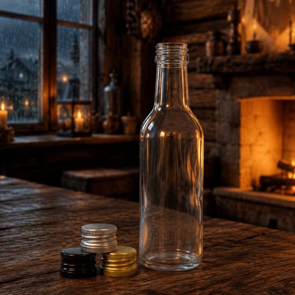 5x MONOPOL glasflaskor 50ml liten flaska för alkoholtinktur present