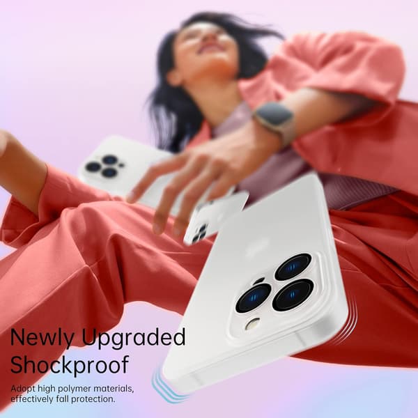 APPLE IPHONE 13 PRO 6.10" SKAL MATT VIT + LINSKÅL