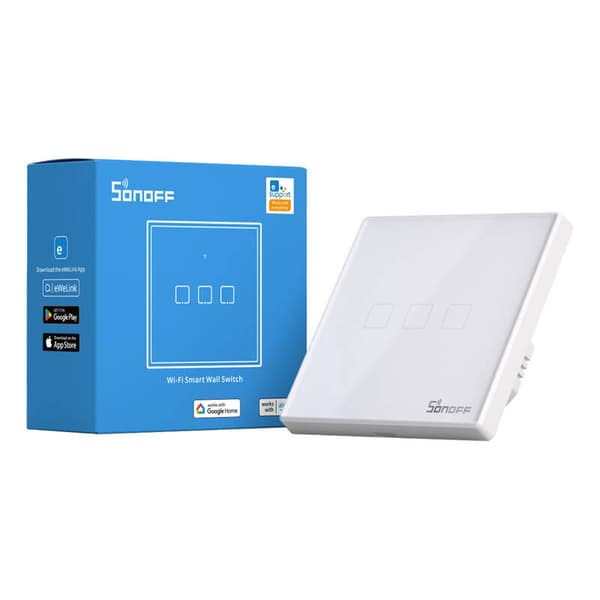 Sonoff T2 EU TX Touch-lysafbryder WiFi + RF 433 (3-kanals) Ny version