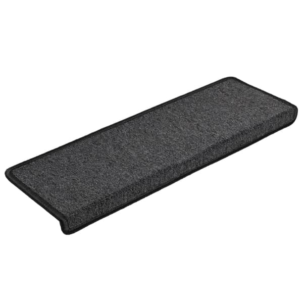 vidaXL Trappmattor 15 st 65x21x4 cm antracit rektangulära kanter
