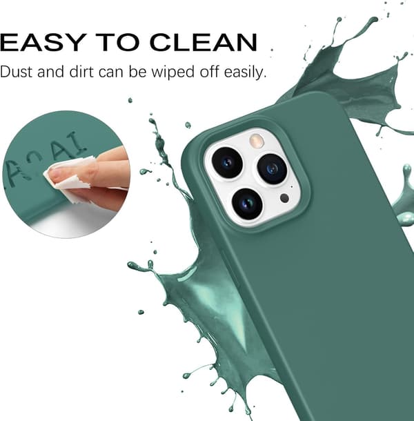 ETUI TIL APPLE IPHONE 14 PRO MAX GRØN SILIKONE A2894 A2651 A2893