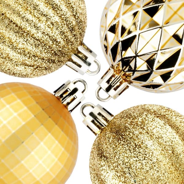 Obrytbara julgransbombor guld 5 cm 24 st
