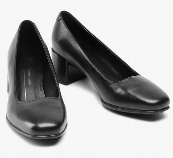 ECCO DAME SKO I SORT LÆDER KLASSISK ELEGANT 40 J_A