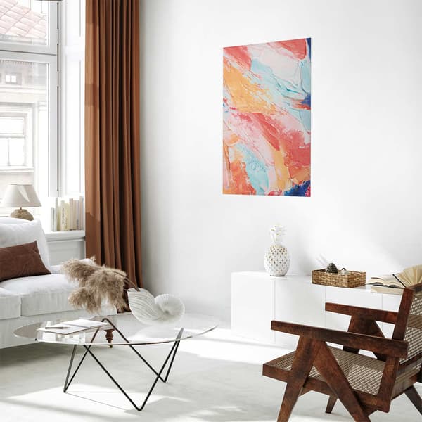 Plakat - Farverig Harmoni - dynamiske farveovergange i pastelfarver