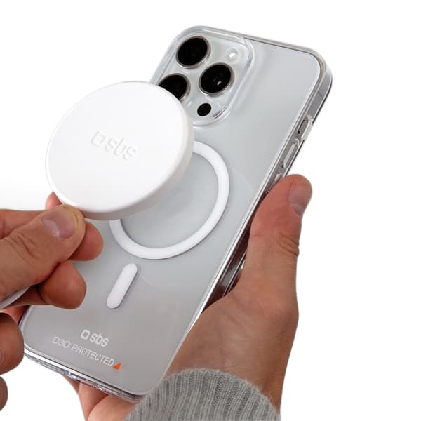 SBS D3O MagSafe-etui til iPhone 15 Pro Max - Gennemsigtig