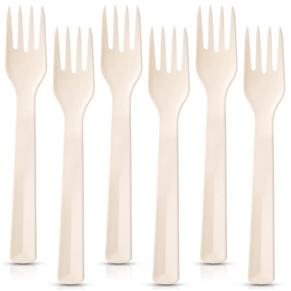 Bordsgafflar plast kräm SANDY 18 cm 6 st.