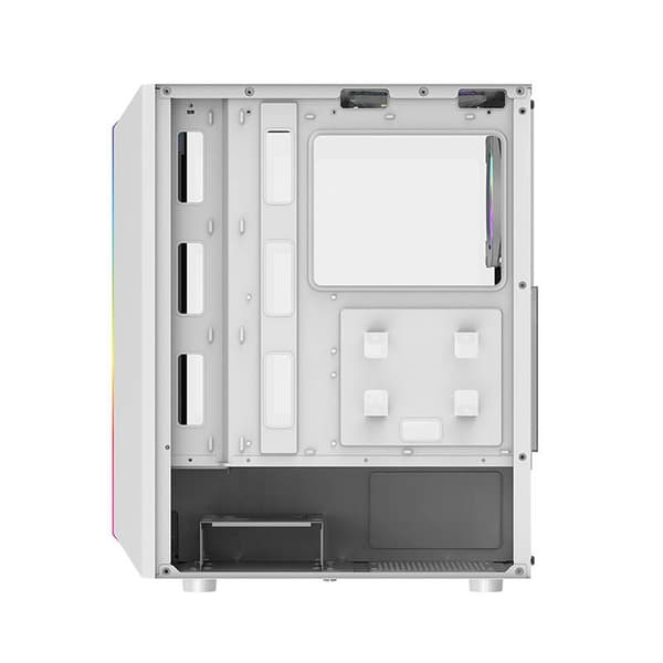 Darkflash DK151 LED computerkabinet (hvid) + 3 RGB blæsere