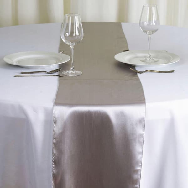 Glat satin, sølv, 16 cm x 9 m, 1 stk.