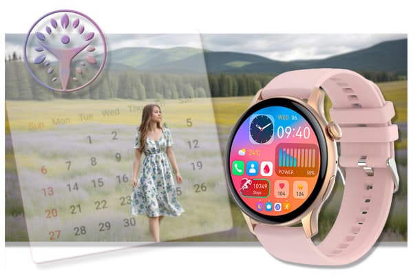DAME SMARTWATCH Rubicon RNCF10 - SPORTSTILSTANDE, SØVNMONITOR (sr055b)