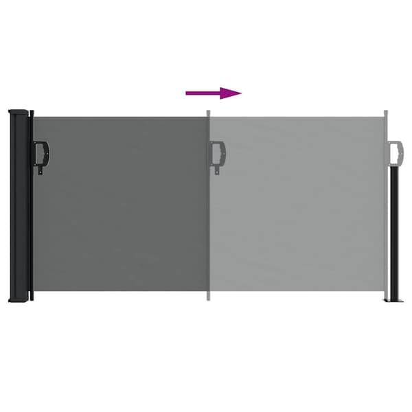 vidaXL Rullande sidomarkis antracit 100x500 cm