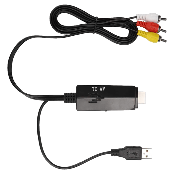 HDMI til RCA konverter med USB han-til-han video- og lydadapter