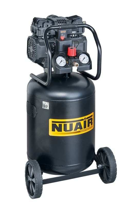 OLJEFRI VERTIKAL KOMPRESSOR 50L 8BAR TYSTDÄMPAD 59DB 1,5KM - N/B2DV304NUA