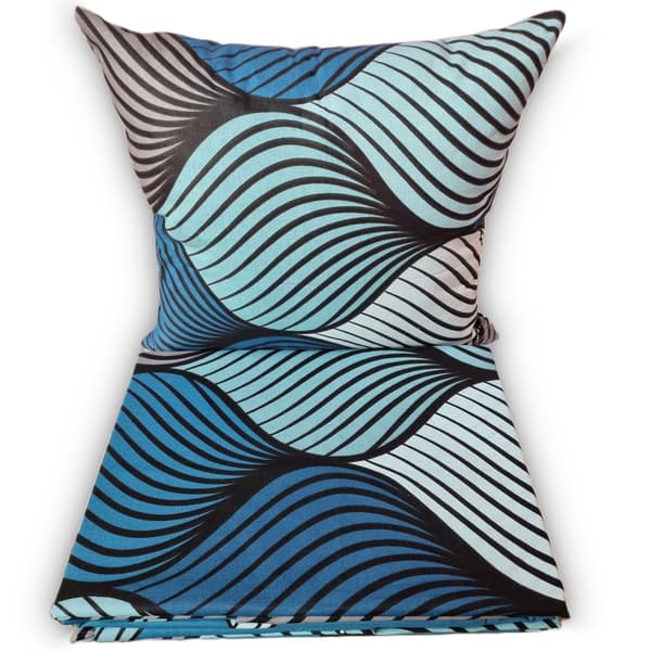 Bomullssängkläder 160x200 grå turkos stålfläta