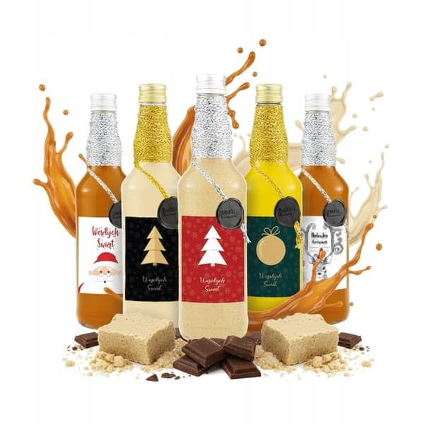 10x JULFLASKOR MONOPOL 500ml JULDEKORERADE FÖR VINDRYCK
