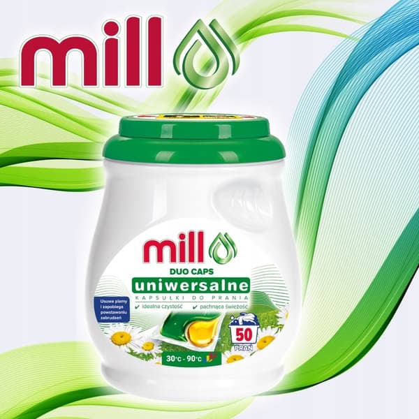 MILL Duo Professional farve- og hvidvaskekapsler 50 stk.