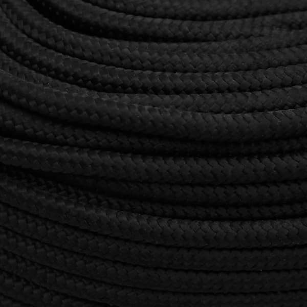 vidaXL Arbetsrep, Svart, 10 mm, 50 m, Polyester