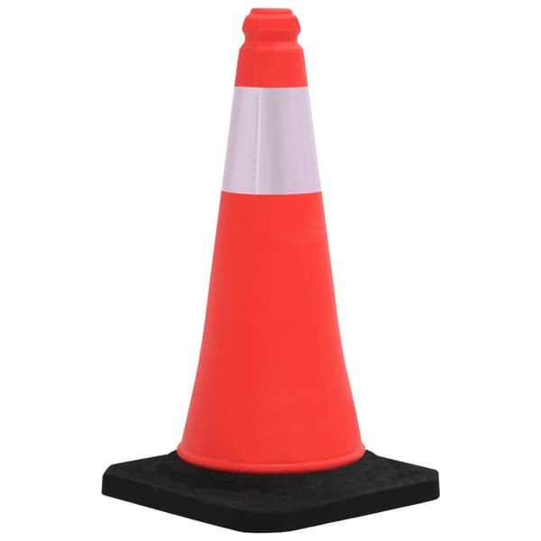 vidaXL Reflekterande trafikkoner, 10 st, tunga baser, 50 cm