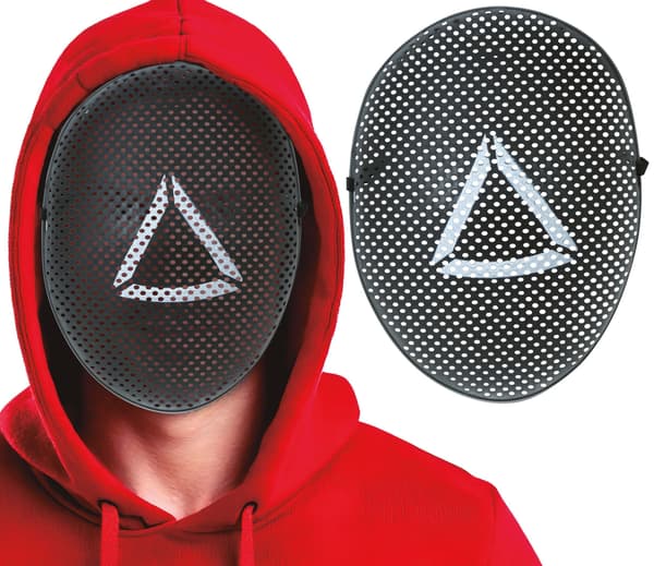 Spelarmask Farligt spel Svart Vit Triangle Guard Karnevalbal