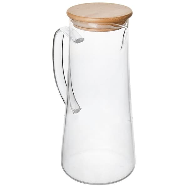 Glaskande med bambuskork 1,35 l