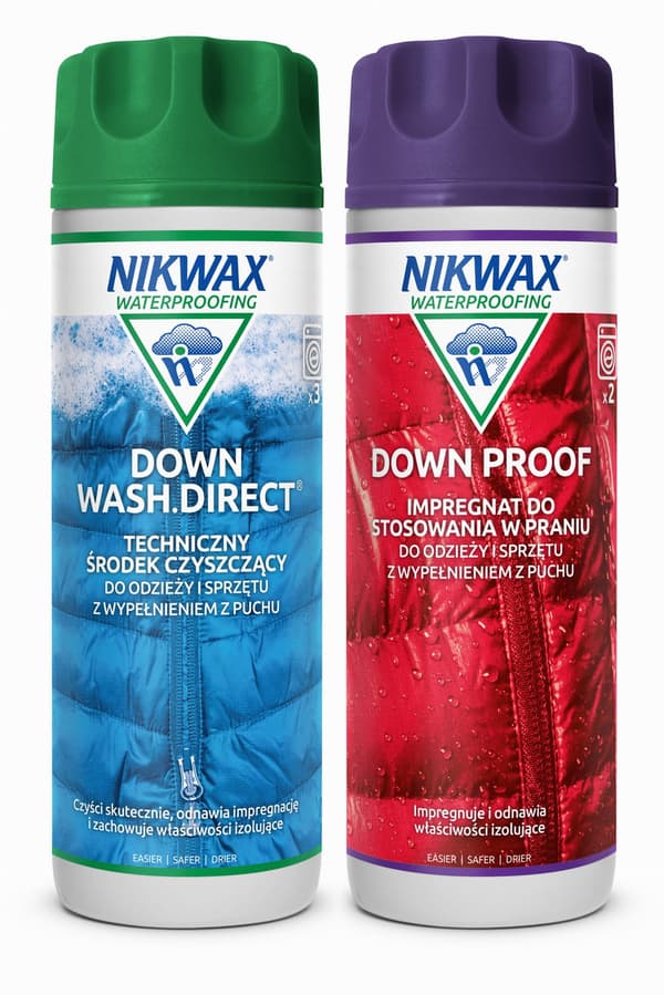 Nikwax Down Wash & Down Proof 2 x 300 ml Down Wash & Proof -setti