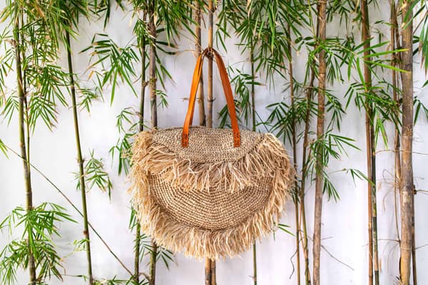 Raffia boho käsilaukku