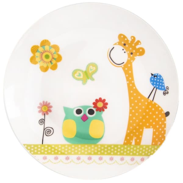 Barnens porslinsfrukostset Giraff 3 delar